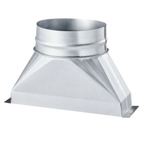 VEVOR Duct Boot, 3-1/4 x 10 x 6 inch Duct End Boot, Galvanized to Round Transition Galvanized Floor Register Tool for Center Ventilation & HVAC S